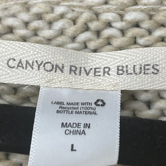 Canyon River Blues Sweater Knitted Women's Beige Cream Size Large Stretch - Picture 4 of 10